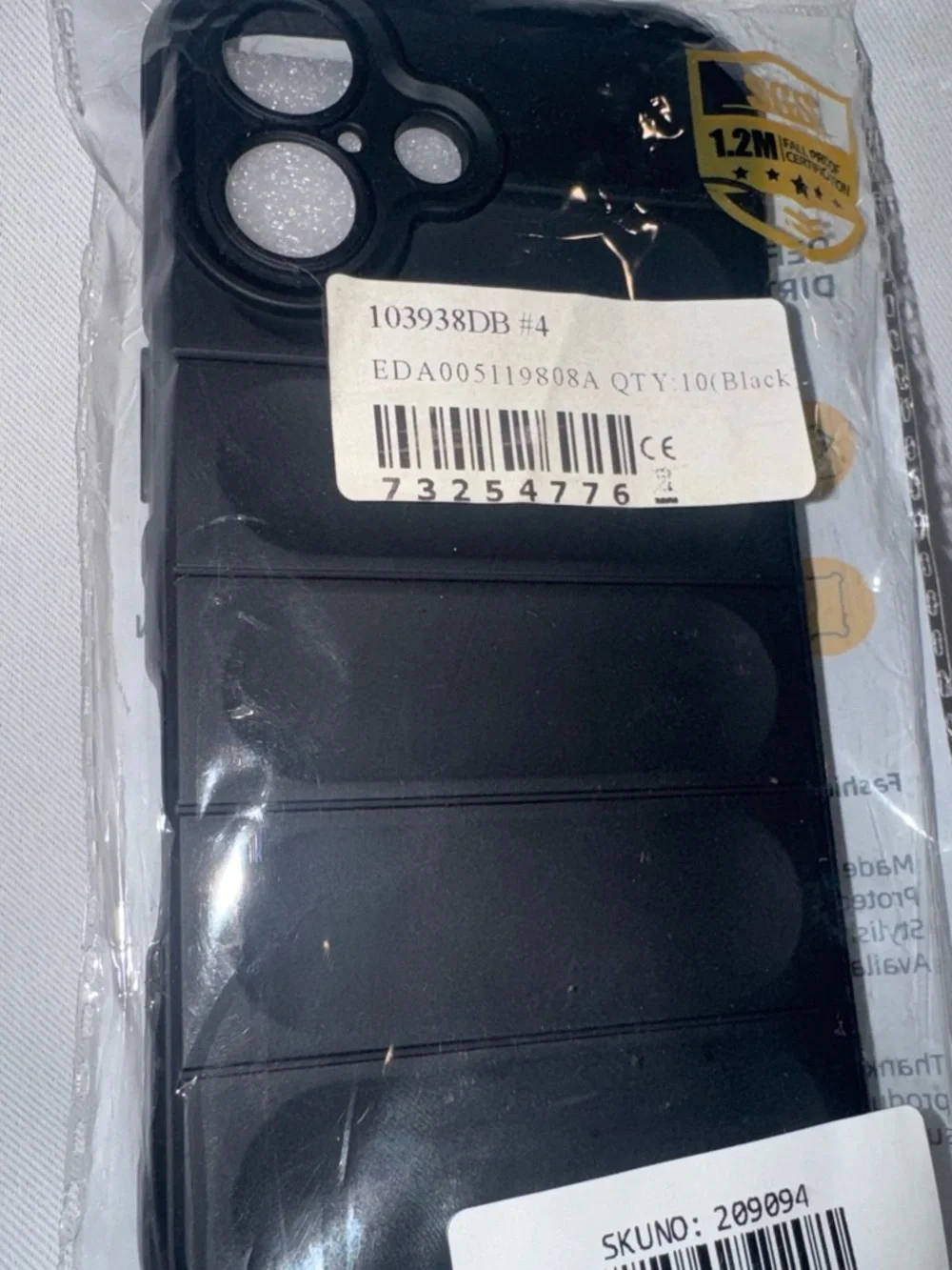 iPhone 16 Black Protective Phone Case Drop Tested Slim Cover